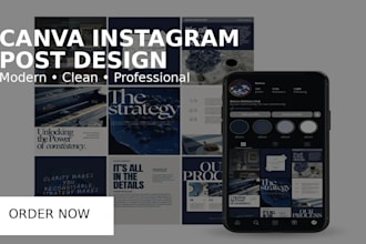 design canva instagram posts and business graphics professionally