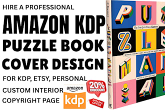 design word search sudoku maze puzzle books and KDP coloring book covers