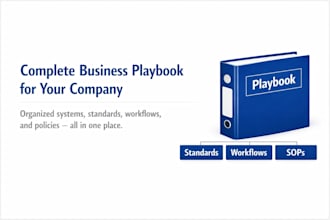 create a business playbook with clear workflows and standards