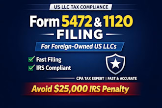 do 5472 filing, 1120 tax return for non resident llc US tax filing