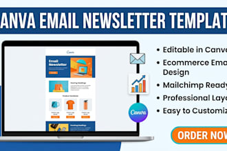 design a canva email newsletter template for ecommerce and mailchimp