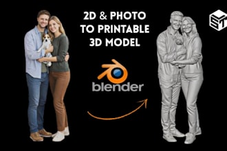 convert 2d character art photo and image into high quality 3d model 2d to 3d