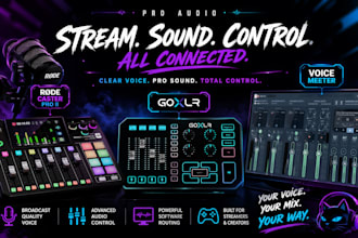 setup goxlr, rodecatser , voicemeeter for audio