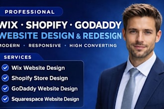 do wix website design godaddy website squarespace design shopify store design
