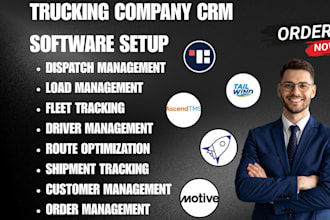 setup trucking company crm truckbase tailwindtms ascendtms rose rocket motive
