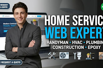 build handyman website, hvac, epoxy website, plumbing, construction website