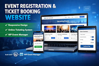 design responsive event registration website ticket booking via wp event manager