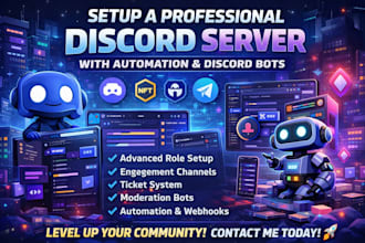 setup a personally discord server with automation and discord  bots