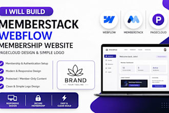build memberstack webflow memebership pagecloud website design simply logo
