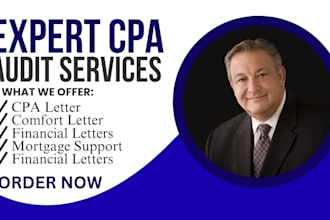 prepare CPA letter, comfort letter and income  verification letter