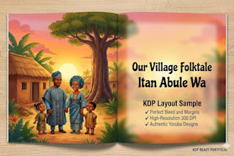 illustrate nigerian yoruba culture children story book illustration art kdp