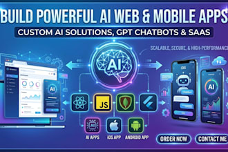 develop ai web apps, ai saas, mobile apps, smart chatbot