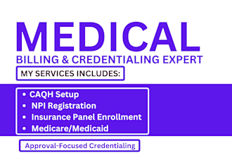 handle provider enrollment, caqh, npi, and medical credentialing
