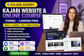 build kajabi website online course landing page expert sales funnel expert ads