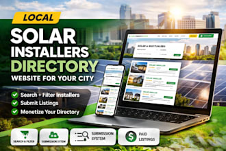 create solar installers directory website for your city