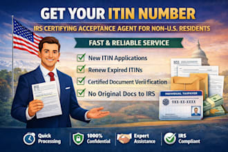 get your itin individual taxpayer number as irs caa for non us residence