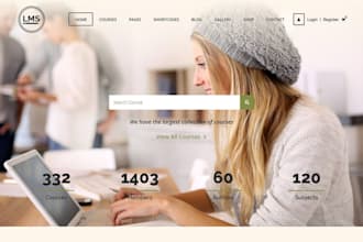 build lms educational website online course elearning website education website