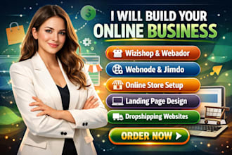 wizishop webador webnod online store landingpress page dropshipping website jimd