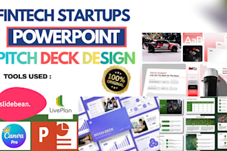 design investor ready fintech startup pitch deck powerpoint presentation tech