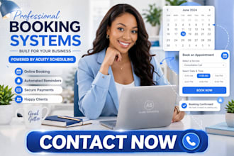 setup acuity and design custom acuity scheduling site with your brand