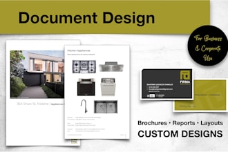 design a professional brochure or business document
