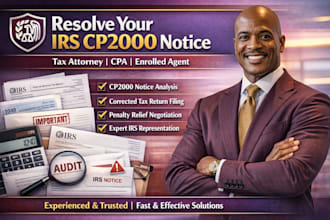 resolve your irs cp2000 notice as a tax attorney, CPA, and ea