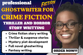 be your fiction ghostwriter for dark crime thriller and mystery stories
