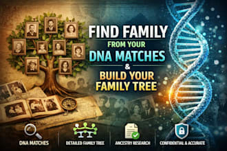 find family from your dna matches and create your family genealogical tree