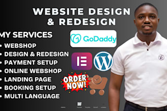 design, redesign webshop ecommerce wordpress website hostinger bluehost godaddy