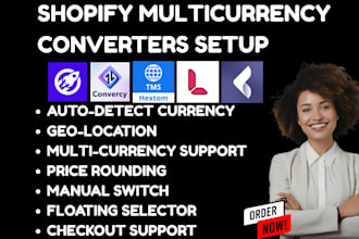 setup shopify multicurrency converters booster cvc hextom nova libautech smartcs