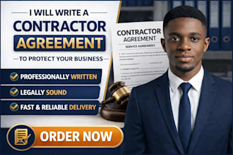 write a contractor agreement for freelancers or businesses