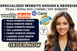 design high converting landing page and website on tilda duda jimdo vev carrd