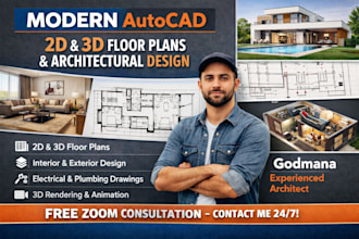 autocad 2d floor plan, architectural drawings and 2d