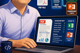 extract text from pdf files and export to csv