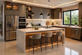 do 3d interior design furniture layout and space planning for rooms and kitchen