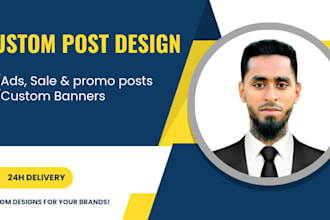 design custom social media post for your business