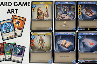 custom card game illustration board game card game design tarot cards playing
