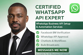 do whatsapp business API setup and build whatsapp chatbots