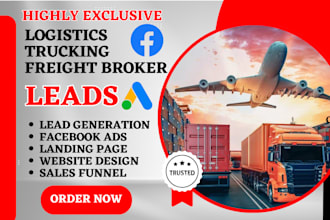 generate logistics leads trucking leads moving leads freight broker sales funnel