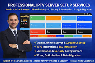setup and install admin xui server, xtreme ui server, epgsetup, SSL, automation