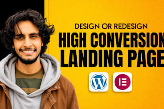 design high conversion landing page for sales and lead generation