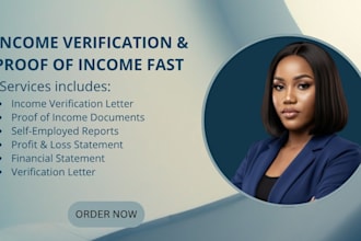 create income verification letter and proof of income for self employed