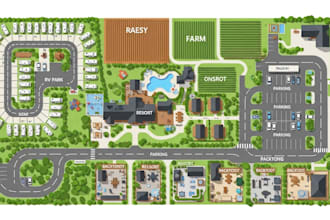 do 2d and 3d site plans rv parks resorts farms backyards parking layouts
