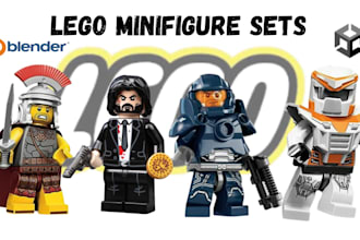 design 3d lego moc minifigure, technic car, speed champion house with pdf manual