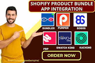 setup shopify store product bundle bundler pumper bogos fbp swatch king kaching