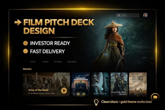 design a winning film pitch deck,movie presentation that gets funded