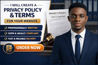 create a privacy policy and terms for your website