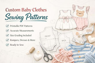 make professional baby and toddler sewing patterns with printable PDF