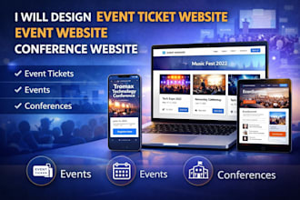 design event ticket website event website conference website