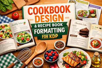 design a stunning cookbook layout and recipe book formatting for KDP